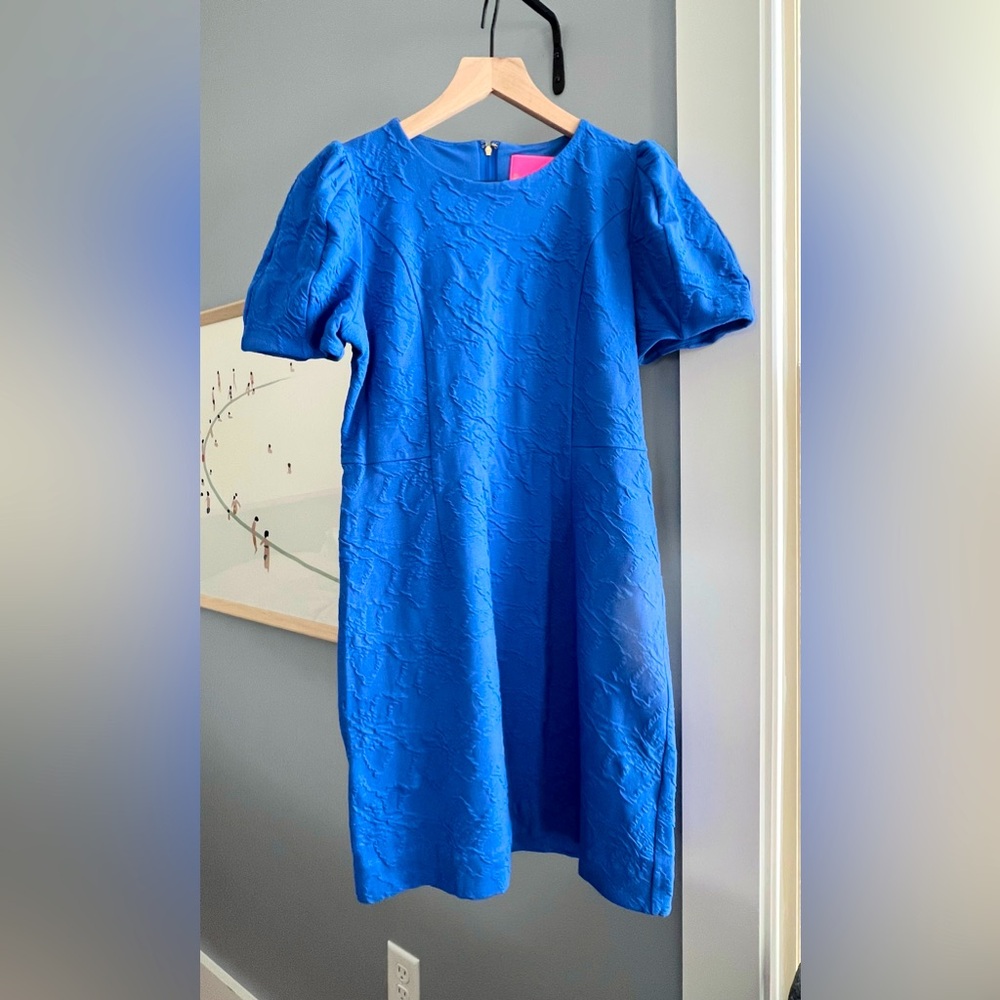 Lilly Pulitzer Emilie Short Sleeve Shift Dress Blue Size 8